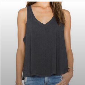 Rag & Bone Audrey V Neck Tank - Charcoal Grey 100% Cotton
